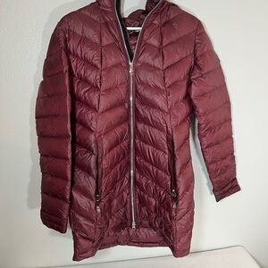 Spyder women’s M hooded long puffer coat